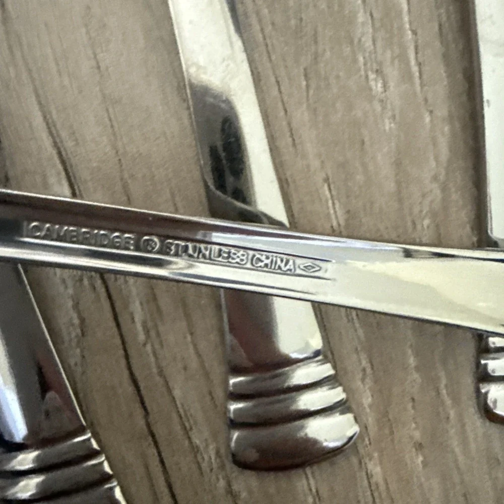 6 Place‎ Oval Soup Spoons Cambridge CODIE GLOSSY Stainless China 7 1/8